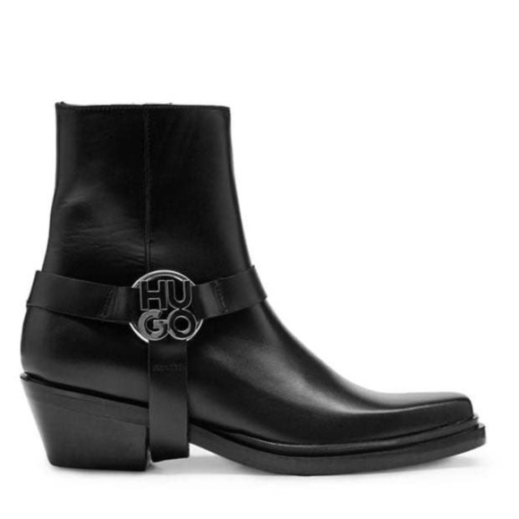 HUGO • KODY LEATHER ANKLE BOOTS - Picture 4 of 9